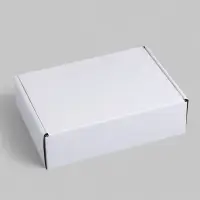 Коробка самосборная, белая, гофрокартон, для подарков, хранения и отправки посылок, 31&times;22&times;9.5 см