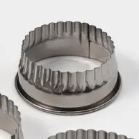 Формы для печенья Доляна &laquo;Волна&raquo;, набор 12 шт., d=3.5-10.5 см, h=3 см, нержавеющая сталь