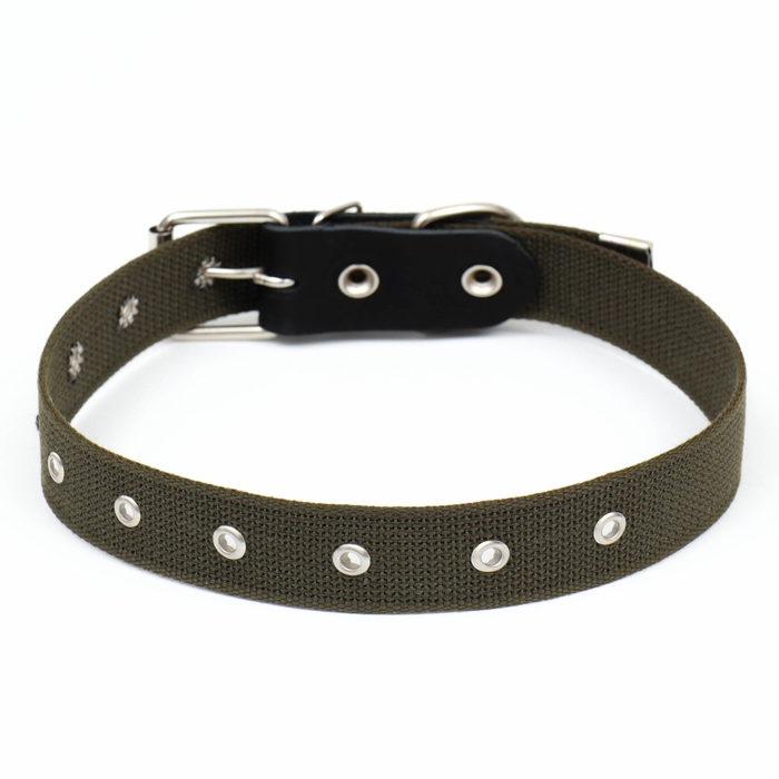 Ошейник брезентовый безразмерный однослойный, 72 х 3,5 см, ОШ 45-60 см, хаки Ошейник брезентовый безразмерный однослойный, 72 х 3,5 см, ОШ 45-60 см, хаки
