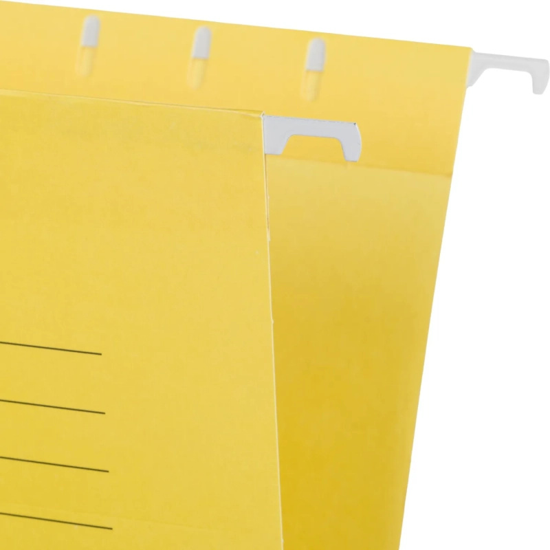 Папка подвесная Attache Foolscap, картон желтый, до 200л., 5шт/уп
