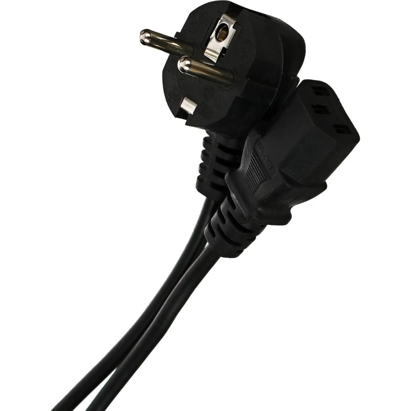 Кабель комп -> розет 220V (угловая Евровилка) 3Gx0,5mm2 3м iOpen ACE021-3M