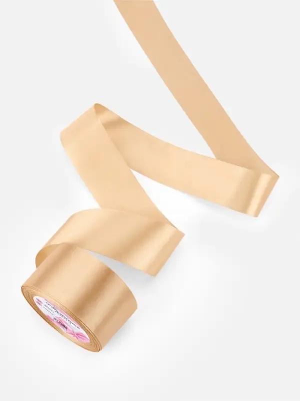 Лента атласная, 50 мм, 23&plusmn;1 м, светло-бежевая