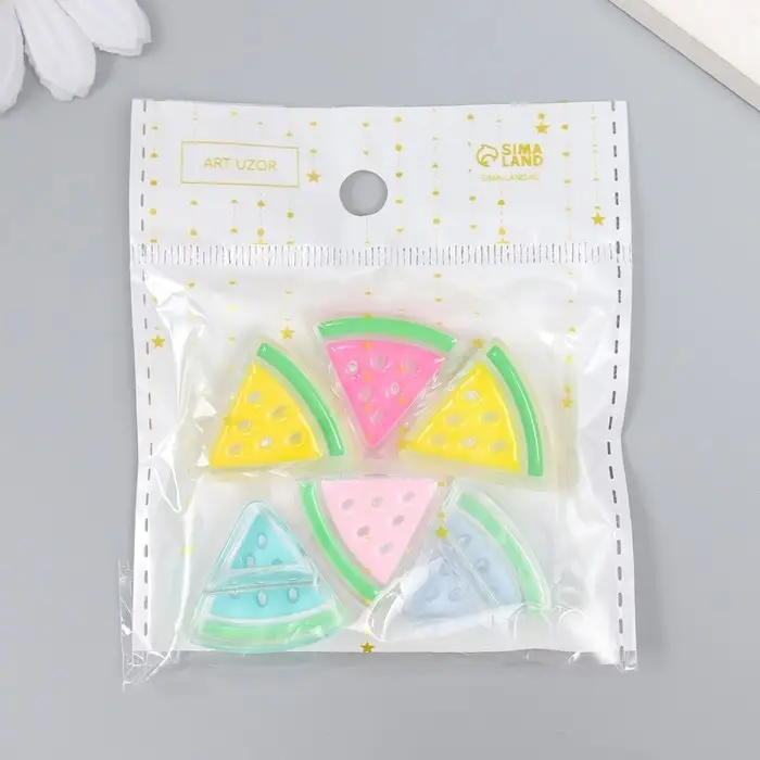 Бусина пластик «Летний бриз. Долька арбуза», глянец, 2.5×2.3×0.9 см, МИКС Бусина пластик «Летний бриз. Долька арбуза», глянец, 2.5×2.3×0.9 см, МИКС