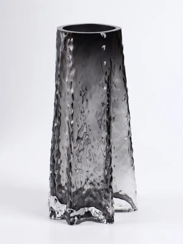 Ваза «Руджеро», 25×12.5 см, стекло, чёрная