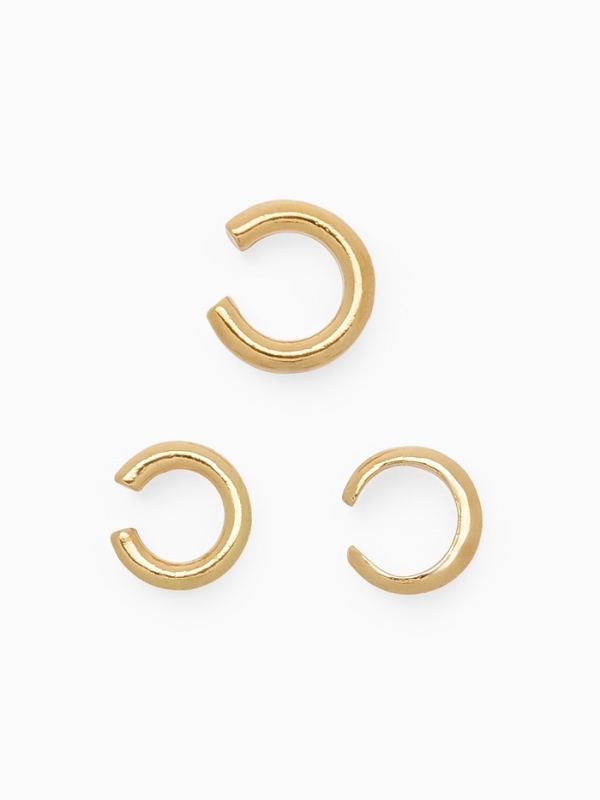 Серьги каффы «Трио», набор 3 шт. цвет золото