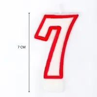 Свеча для торта «Цифра 7», 7 см, МИКС