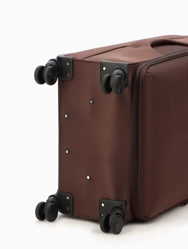 Чемодан на колёсах TEXTURA, кодовый замок, с увеличением, 47&times;30&times;78 см, 28", коричневый