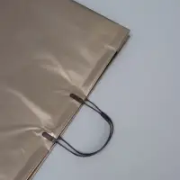 Пакет подарочный ПВХ, серый матовый, пластиковая ручка, 50&times;42&times;12 см
