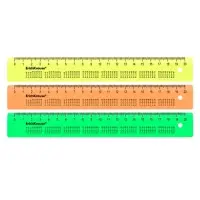 Линейка справочная 20 см, таблица умножения, ErichKrause Neon, пластик, МИКС