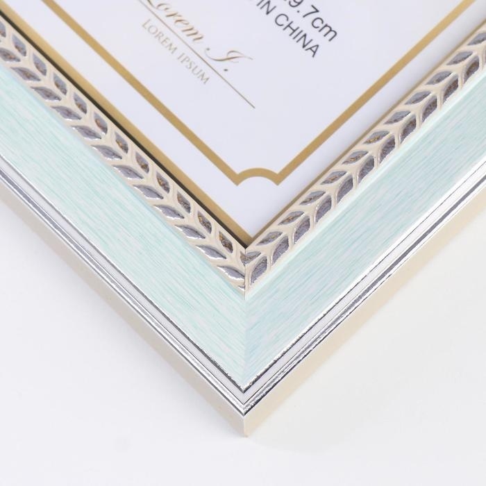 Фоторамка пластик формат А4 Фоторамка пластик формат А4 "Нежно-голубая с серебристой косичкой" 34,8х25,5 см