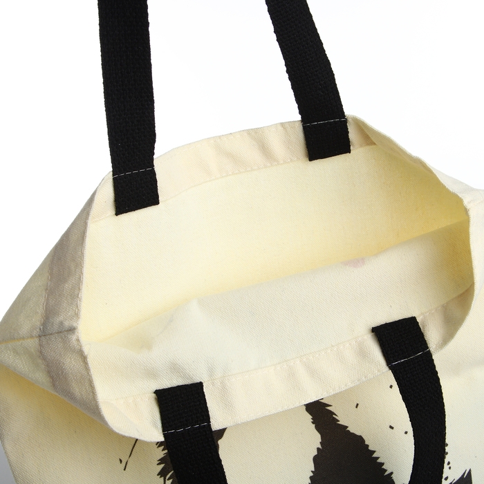 Сумка шопер без застёжки, из текстиля, цвет бежевый Сумка шопер без застёжки, из текстиля, цвет бежевый