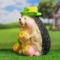 Садовая фигура из гипса &laquo;Ёжик с тремя яблоками&raquo;, 20&times;15&times;27 см