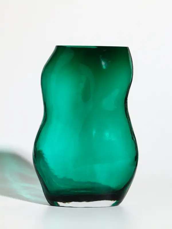 Ваза стекло настольная  Ваза стекло настольная "Шерил" 27х16 см, зелёный