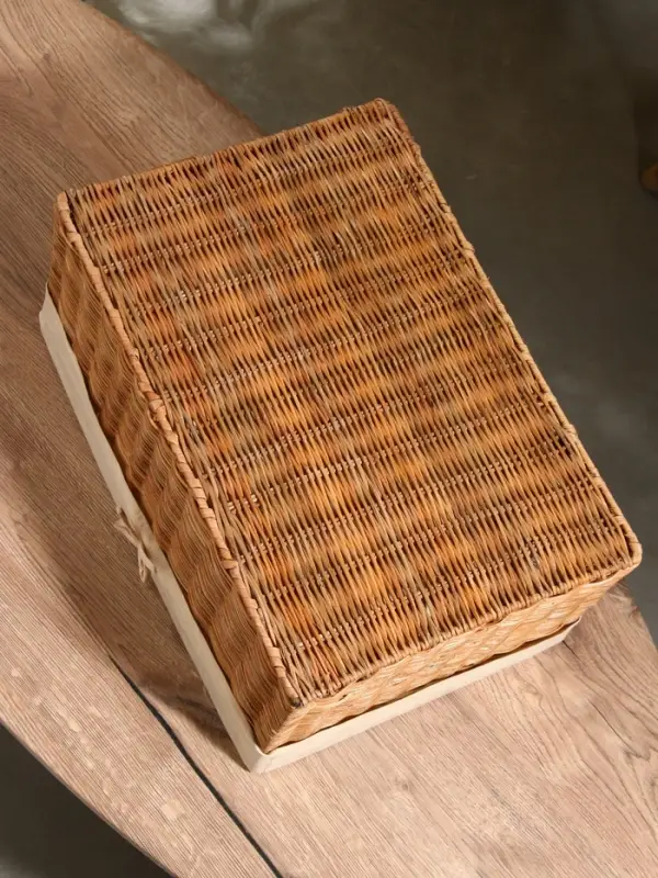 Корзинка прямоугольная с тканевым подкладом, 44×30×20 см, ротанг Корзинка прямоугольная с тканевым подкладом, 44×30×20 см, ротанг