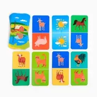 Настольная игра &laquo;Домино. Обитатели фермы&raquo;, 28 карт, 3+