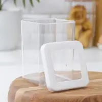 Ёмкость для хранения сыпучих продуктов IDEA &laquo;Степ&raquo;, 1 л, 10&times;14 см, пластик, крышка белая