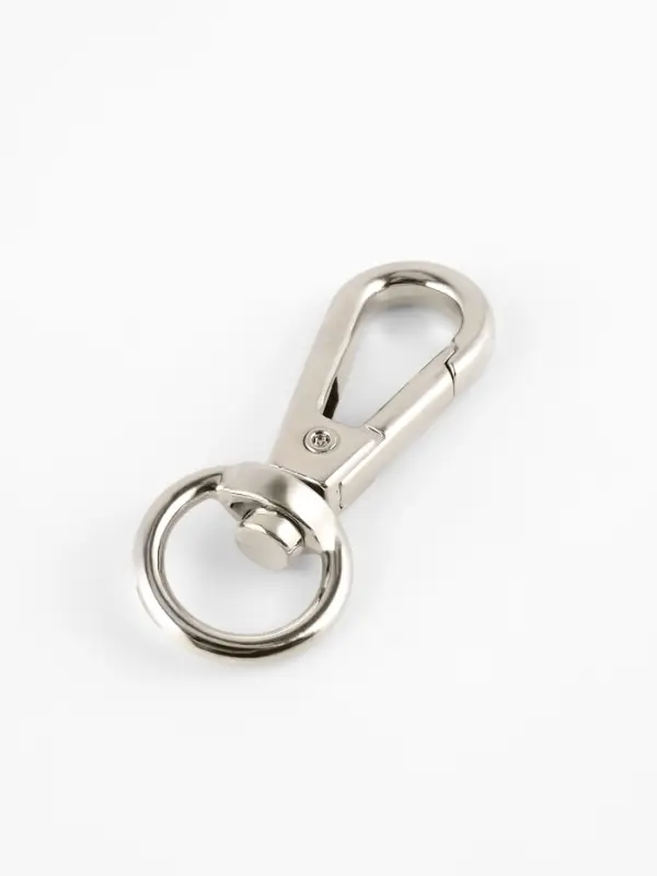 Карабин металлический TEIRA, набор 2 шт.,6.2 г 4.2&times;1.6 см/12&times;2 мм, цвет серебряный