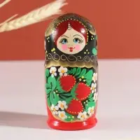 Матрёшка дерево &laquo;Анна&raquo;, хохлома, 5-кукольная, 11 см