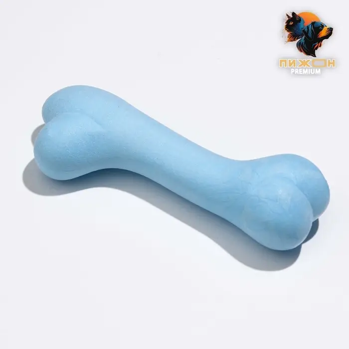 Плавающая игрушка для собак Пижон Premium &laquo;Кость-волна&raquo;, 12.5&times;4 см, вспененный TPR, голубая