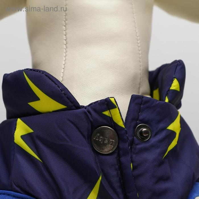 Куртка для собак  Куртка для собак "Молния", S (ДС 20 см, ОШ 23 см, ОГ 32 см), тёмно-синяя