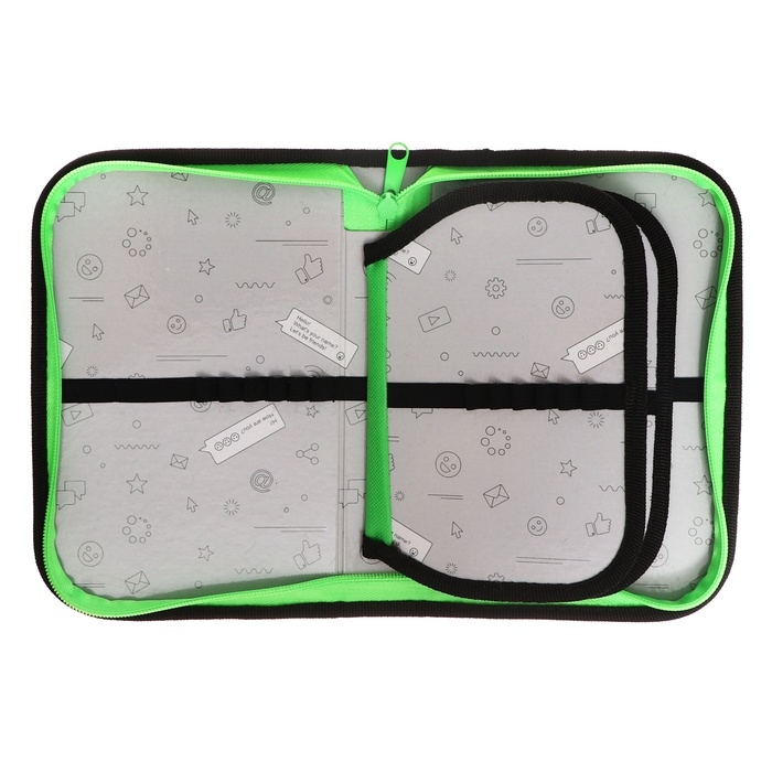 Пенал 3 секции, вкладка внутри, 140 х 210 х 40 мм, тканевый, Calligrata TOP Block  Пенал 3 секции, вкладка внутри, 140 х 210 х 40 мм, тканевый, Calligrata TOP Block "Монстрики"