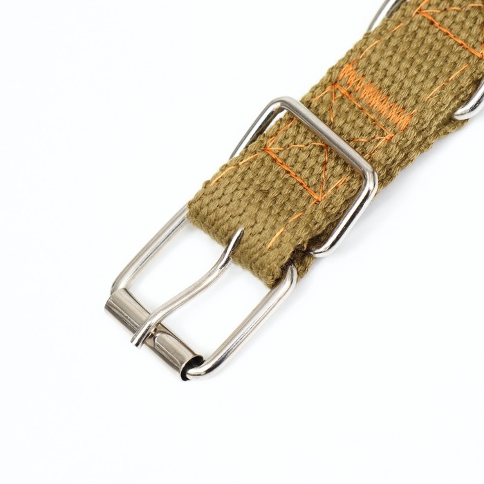 Ошейник брезентовый двухслойный, 52 х 2 см, песочный Ошейник брезентовый двухслойный, 52 х 2 см, песочный