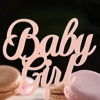 Топпер для торта Baby girl, светло-розовый