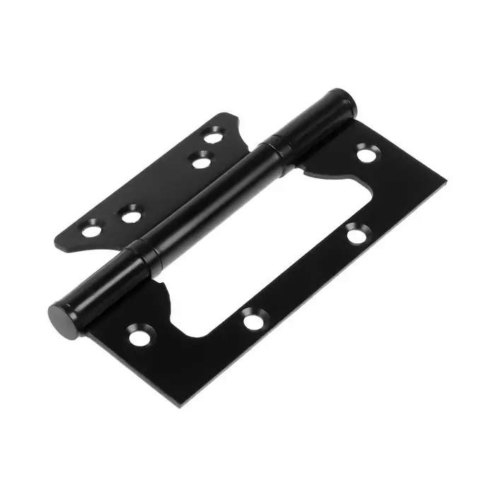 Петля-бабочка ТУНДРА, 120&times;75&times;2.0 мм, универсальная, без врезки, чёрная, 2 шт.