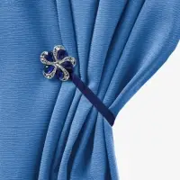 Подхват для штор &laquo;Цветок ромашка&raquo;, d=5.5 см, синий