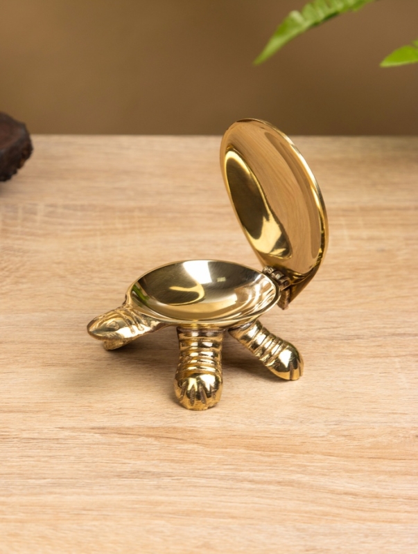 Сувенир-шкатулка Сувенир-шкатулка "Черепаха в ромбики" латунь 10х6х3 см