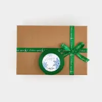 Лента атласная &laquo;С Новым годом!&raquo;, 1.5 см &times; 23&plusmn;1 м, зеленая