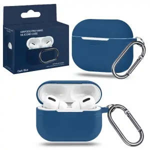 Чехол для AirPods Pro с карабином №19 Blue
