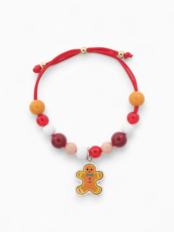 Браслет детский «Выбражулька» на затяжке, бусины, элемент пряник, разноцветный Браслет детский «Выбражулька» на затяжке, бусины, элемент пряник, разноцветный