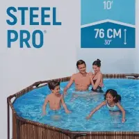 Бассейн каркасный Steel Pro, 305&times;76 см, круглый, рейка, 561VP Bestway