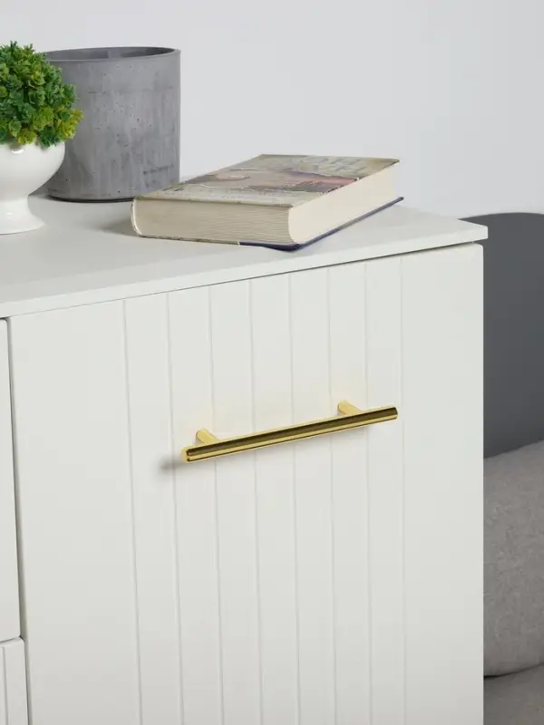 Ручка рейлинг ТУНДРА BISTRO, d=12 мм, м/о 128 мм, цвет золото