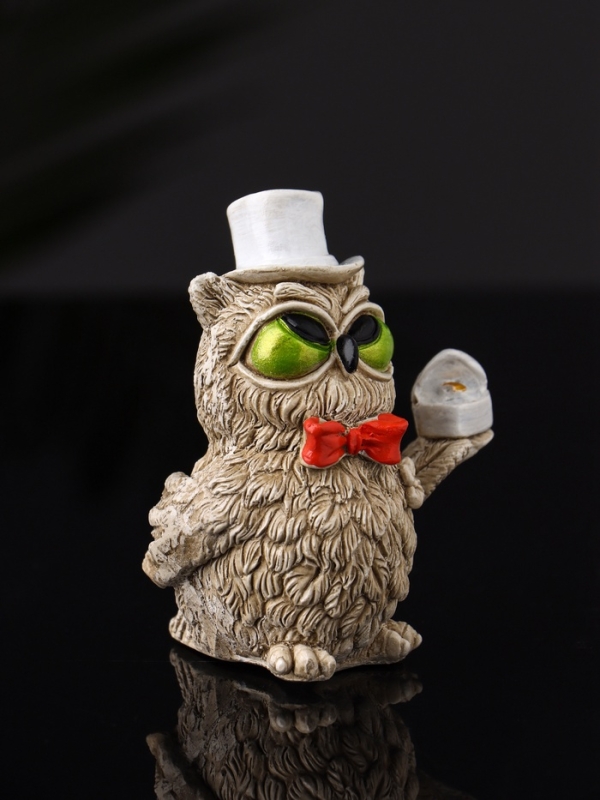 Фигура Фигура "Филин жених" 8х6х5 см, бежевый