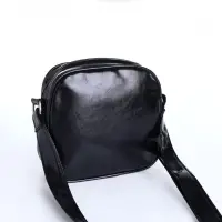 Сумка женская кросс-боди на молнии, 19&times;7&times;18 см, чёрная