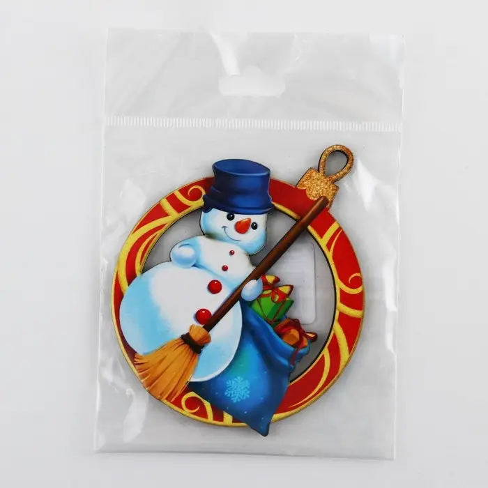 Ёлочная игрушка новогодняя «Снеговик», на Новый год, 7,6 х 9,5 см Ёлочная игрушка новогодняя «Снеговик», на Новый год, 7,6 х 9,5 см