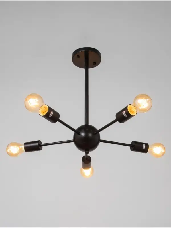 Люстра &laquo;Кон&raquo; 5&times;40 Вт Е27 черный 50&times;50&times;43 см