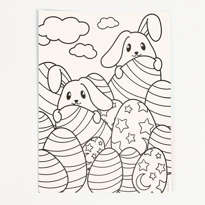 Аппликация жемчужными полубусинами &laquo;Пасха: зайка&raquo;