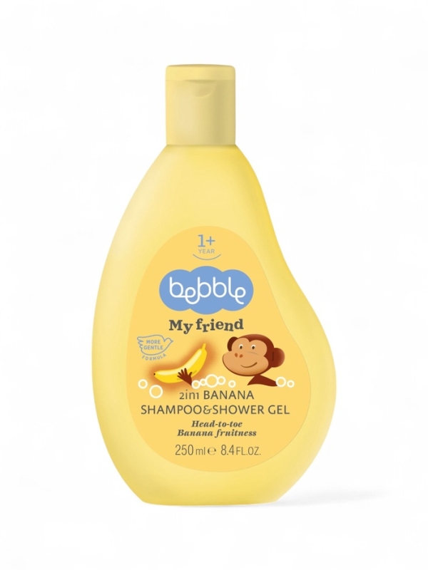 Шампунь и гель для душа 2в1 My Friend Bebble с ароматом банана, 250 мл