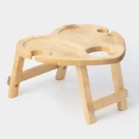 Столик - поднос для вина в форме сердца Adelica, с менажницей и складными ножками, на 2 персоны, d=30&times;1.8 см, дерево берёза