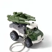 Брелок на кольце &laquo;Военный автомобиль с ракетной установкой&raquo; колёса крутятся 8&times;3.8&times;5.2 см