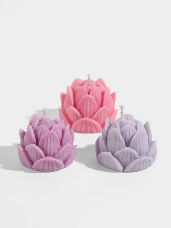 Свеча фигурная формовая &laquo;Лотос&raquo;, 5&times;5&times;6 см, соевый воск