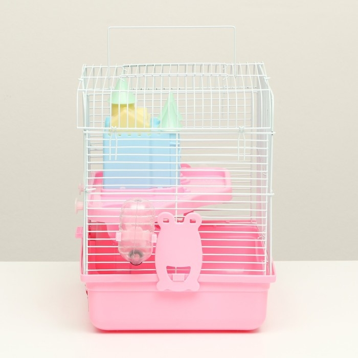 Клетка для грызунов Клетка для грызунов "Пижон" с замком, 31 х 24 х 27 см, розовая