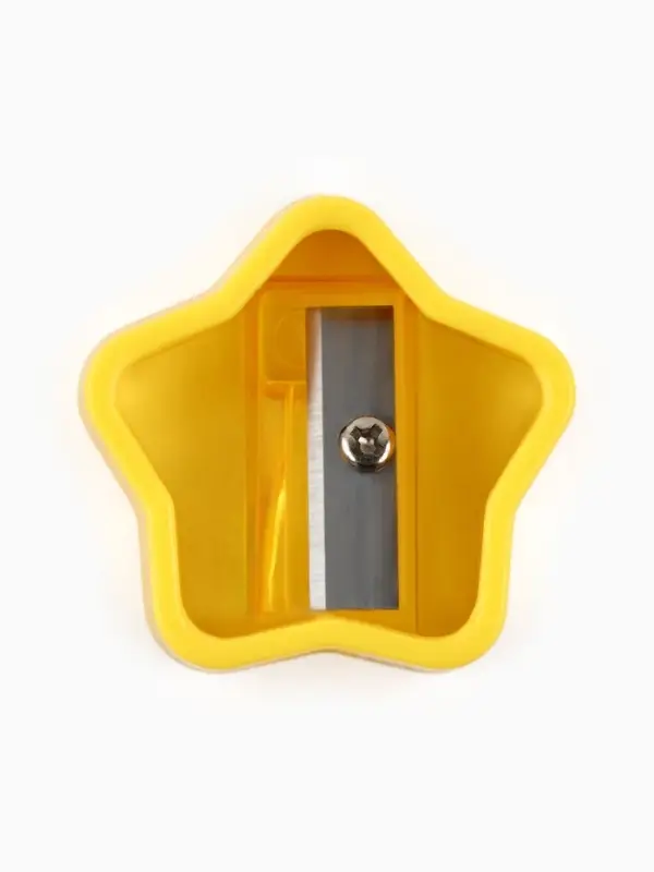 Точилка-звезда, цвет желтый, размер 3,5*3,5см