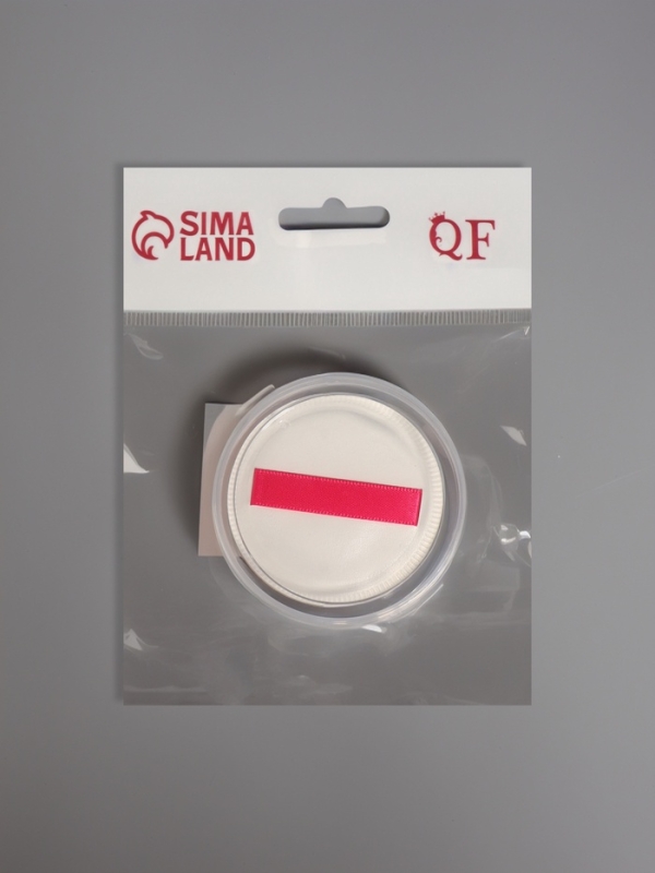 Спонж д/макияжа круг с держат d5см  в пласт футляре латекс белый пакет QF Спонж д/макияжа круг с держат d5см  в пласт футляре латекс белый пакет QF