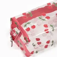 Косметичка ПВХ Вишня 15*6*8,5, отд на молнии, прозрачный