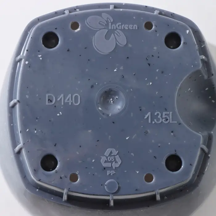 Горшок для цветов с прикорневым поливом «Amsterdam», 1,35 л, d=14 см, темный камень Горшок для цветов с прикорневым поливом «Amsterdam», 1,35 л, d=14 см, темный камень