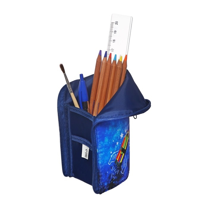 Пенал тубус-подставка, 85 х 210 х 65 мм, мягкий, тканевый, Calligrata, ПМО 12-20 Пенал тубус-подставка, 85 х 210 х 65 мм, мягкий, тканевый, Calligrata, ПМО 12-20 "Ракета"